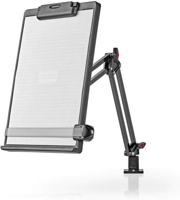 NEDIS Porte-Documents Ergonomique | Entièrement Mobile | Support de Bureau | Noir Gris/Noir ERGOCH300BK – Image 3