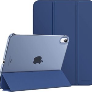 MoKo Coque pour iPad (A16) 11ème Génération 11 Pouces en 2025, iPad 10ème Génération 10,9'' en 2022, Étui Mince en PC Translucide pour iPad 11ème Gén, avec Touch ID, Réveil/Sommeil Auto, Marine Bleu