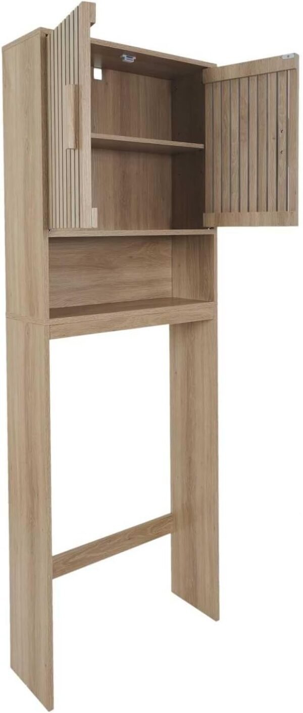 HOME DECO FACTORY, HD0223, Meuble WC, Modèle Klaus, Collection Natural Crush, Mobilier, Meuble, Meuble de Salle de Bain, Meuble Toilette, 60 x 166 x 20 cm, Marron – Image 5