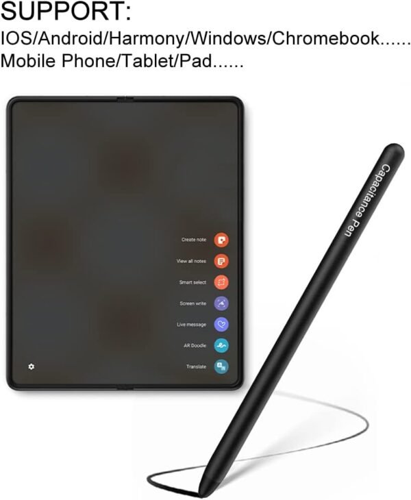 Stylet pour Z Fold 4, Samsung S Ultra Pen, compatible avec Z Fold 3/S23 Ultra, crayon bloc-notes, sans Bluetooth (taille 2 : 123,5 mm x 5,2 mm, poids : 10,5 g) – Image 3