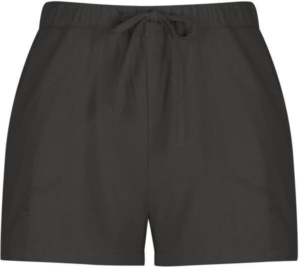RLEHJN Short Femme en Coton Et Lin Bermuda Femme Taille Élastique Shorts avec Cordon De Serrage Short Décontracté Femmes pour Yoga Jogging avec Poches Jogging Pantalon Court De Sport en Lin – Image 7