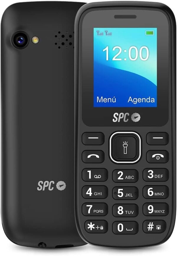SPC Talk - Téléphone Portable, Facile à Utiliser, écran 1,8", Grande Batterie 800 mAh, Radio FM, Double Carte SIM, Lampe de Poche et caméra arrière - Noir – Image 5