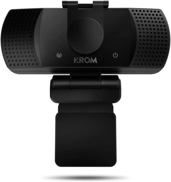 KROM KAM - Webcam conçue pour les jeux - Webcam 1080p, 30fps, microphone intégré, trépied inclus, USB, noir – Image 3