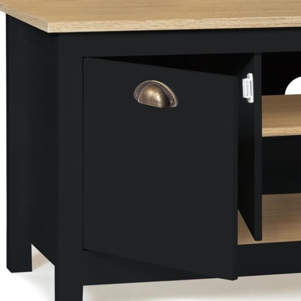 IDMarket - Meuble TV 113 cm Campagne ISIS Bois et Noir – Image 4