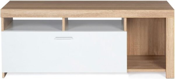 IDMarket - Meuble TV 110 cm Malo Bois et Placard Blanc – Image 4