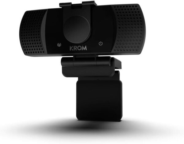 KROM KAM - Webcam conçue pour les jeux - Webcam 1080p, 30fps, microphone intégré, trépied inclus, USB, noir – Image 5