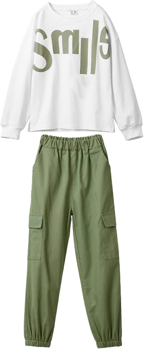 amropi Filles Jogging Survêtement Ensembles Pantalon et Sweats Haut 2 Pièce Vêtement pour 3-14 Ans