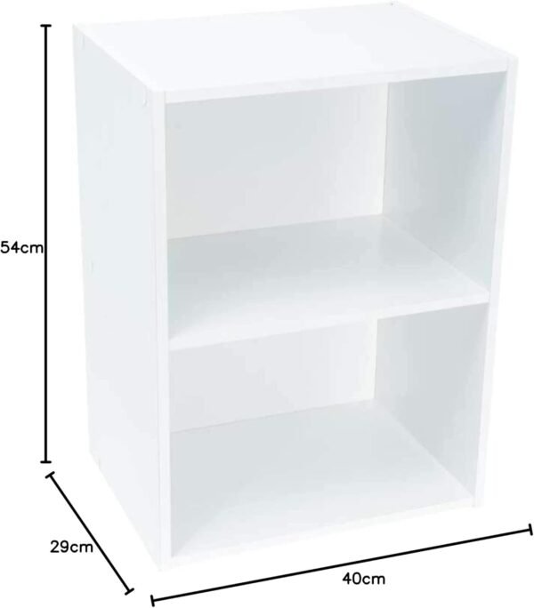 WERKA PRO Meuble Blanc de Rangement 2 niches (54 x 40 x 29cm) – Image 2