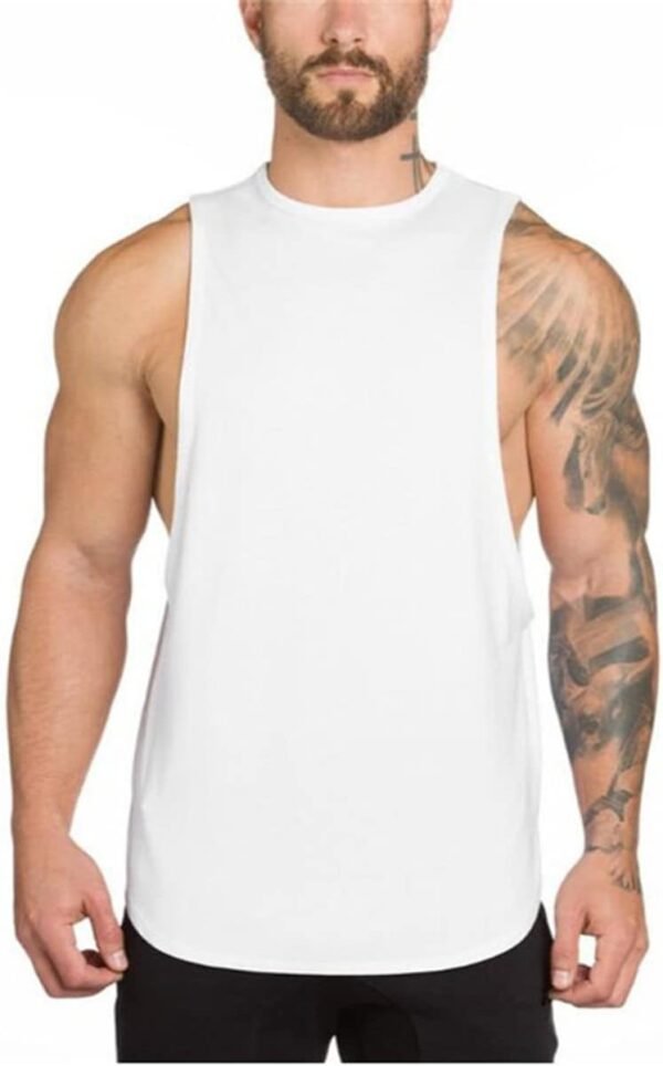 WAZZAP Débardeurs Musculation Homme Gym Sport Tank Top Stringer Bodybuilding Fitness sans Manches T-Shirt – Image 2