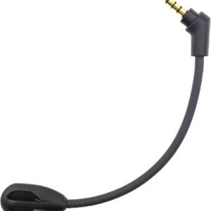 sciuU Microphone Micro Boom Compatible avec Kingston HyperX Cloud Flight/Flight S Casque Gaming sans Fil HX-HSCF-BK, pour PS4 / PS4 Pro Computer PC, 3,5 mm Microphone à réduction de Bruit Flexible