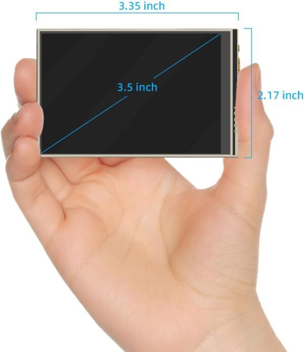 Écran Tactile 3.5 Pouces, 480 x 320 Pixels 60 FPS Mini Moniteur avec Stylet et Mini-Ventilateur pour Raspberry Pi 3/4/5 – Image 4