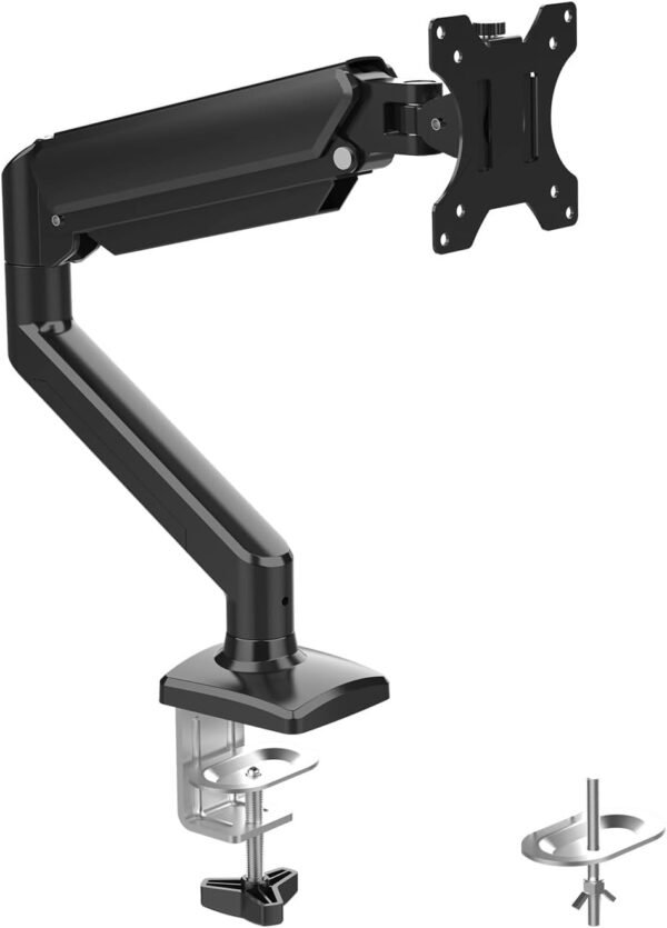GRIFEMA GB2003-1, Support Ecran PC Moniteur de 13-32 Pouces, Bras Ecran PC VESA 75x75-100x100 MM, Rotation à 360°, Réglable en Hauteur, Charge Maximale de 9 KG, Noir