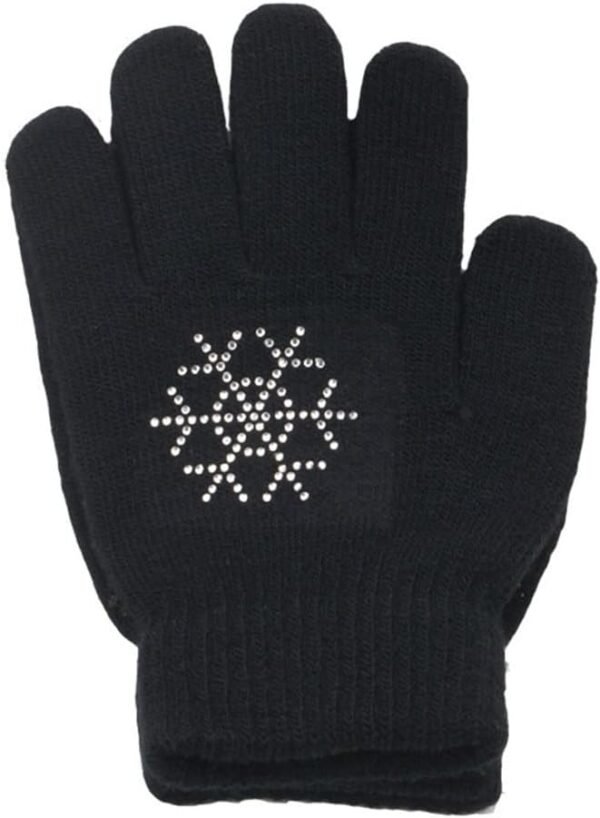 Oceanlend Gants de patinage artistique pour enfants, gants d'hiver antidérapants, gants extensibles chauds pour sports sur glace