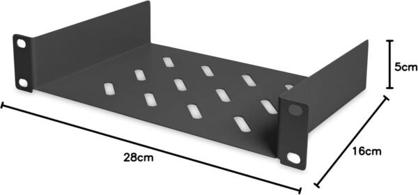 Digitus DN-10-TRAY-1-B 10 Pouces Plaque de Sol avec Fentes d'aération, perforé adapté à Une Baie de Profondeur: à Parti – Image 7