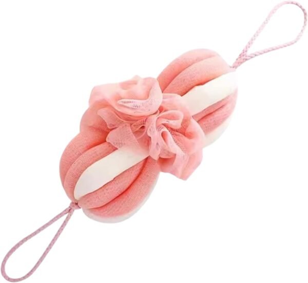 Luffa Douche pour femme, exfoliant et éponge naturelle pour hygiène personnelle – Pouf doux en maille en forme de filet pour hommes, femmes et