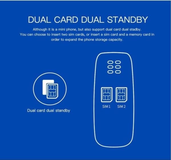 Phonque Le Plus Petit Mini téléphone Prend en Charge la Double Carte SIM GSM débloqué téléphone de Secours BM10 – Image 2