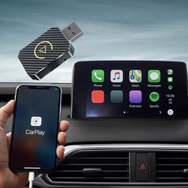 DFZHiuat Adaptateur Carplays sans fil Androids Auto – 2 en 1 Smart USB Dongle Mini Compact Carplays Convertisseur pour une connectivité transparente Glod – Image 5