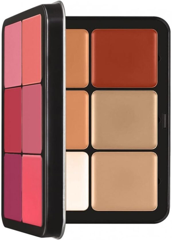 Palette anti-cernes Carla Secret, Maquillage Carla Secret 12 couleurs, Palette de correcteur de crème imperméable longue durée, Crème correctrice correctrice de couleur (Blush A + Concealer A) – Image 2