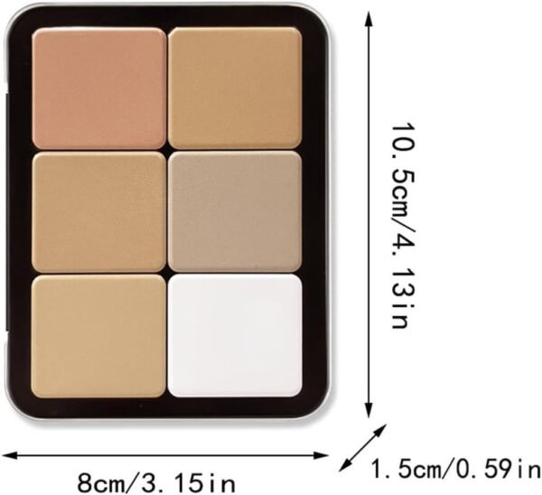 Palette de 12 couleurs d'anticernes et de fards à joues, longue tenue, résistante aux bavures, estompable, 2 en 1 fards à joues en crème au fini mat Palette de maquillage pour le visage (#01) – Image 9