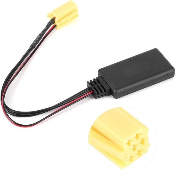 Yctze pour connecteur Radio duokon 159 pour Fiat Grande Punto Bluetooth Adaptateur Remplacement pour Audio Bluetooth, connecteur Radio 6 Broches Adaptateur AUX stéréo de Voiture – Image 5