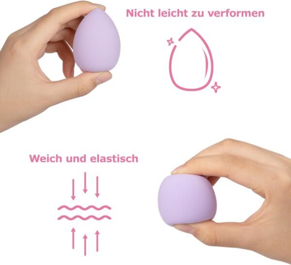 Set de 8 éponges de maquillage, Beauty Blender Large Make-up Egg Colourful Powder Puff Make-up Sponge Washable Sponge Replacement Make-up Remover Pad Foundation Powder Sunscreen – Image 4