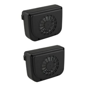 Ciieeo 2 pièces Ventilateur Auto Solaire Ventilateur Extraction Voiture à Solaire Refroidisseur Air pour Ventilation Échappement et Silencieuse Purificateur Air Intérieur