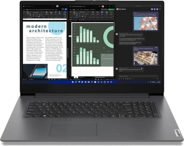 Lenovo i7 (17,3 Zoll IPS FHD) Ordinateur Portable Intel Core U300 13th Gen, 5 cœurs, 4.40 GHz, 16 Go DDR4, 512Go SSD, Intel® UHD®, HDMI, Cam, BT, WLAN, Windows 11, Clavier AZERTY [français] #8151 – Image 2