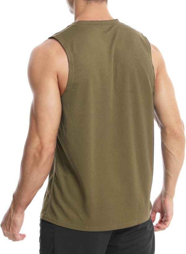 Débardeur sans Manches pour Homme, Gilet de Course à Pied, de Gym, à séchage Rapide, t-Shirt de Sport – Image 3
