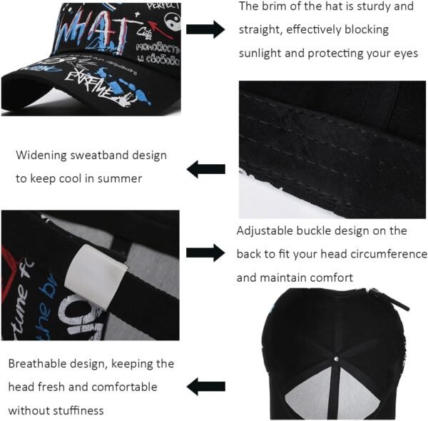 Casquettes de Baseball pour Homme et Femme 100% Coton de Sport décontractée Casquette de sécurité Style Baseball avec Coque Rigide en ABS Respirante – Image 5