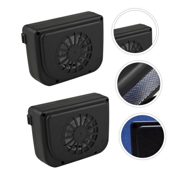 Ciieeo 2 pièces Ventilateur Auto Solaire Ventilateur Extraction Voiture à Solaire Refroidisseur Air pour Ventilation Échappement et Silencieuse Purificateur Air Intérieur – Image 4
