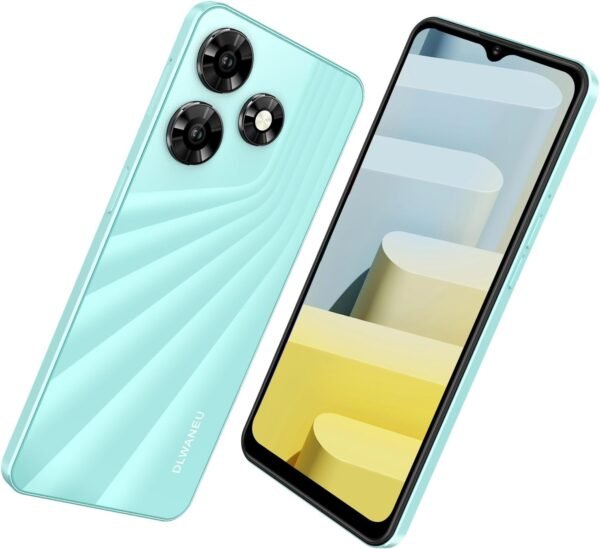 Téléphone Portable Débloqué 4G, 4Go+64Go Android 12 Waterdrop 6,56" , 8MP+18MP, 5435mAh ,Chargement Rapide Smartphone Pas Cher , 3 Slot-Dual SIM Telephone Portable Pas Cher WiFi/GPS/OTG/Type C-Vert