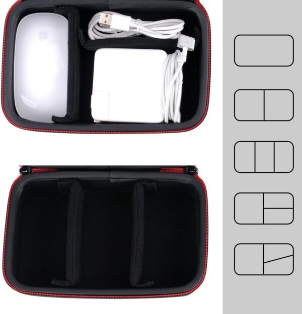 Smatree Étui Rigide pour Apple Magic Mouse 2, Magsafe Charger, Adaptateur Secteur, Câble USB, Housse pour Organisateur d'accessoires Électroniques Macbook, Petit Sac de Rangement pour Accessoires – Image 3
