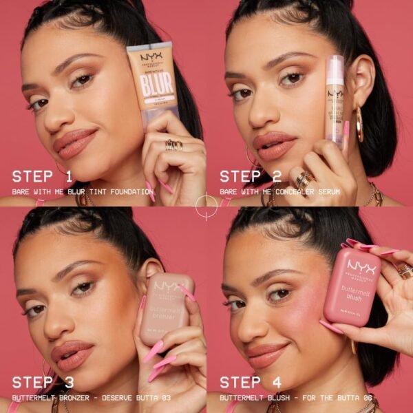 NYX PROFESSIONAL MAKEUP - Blush en Poudre, enrichi en beurre de mangue, beurre d'amande & beure de karité - Texture Fondante - Formule Vegan - Buttermelt Blush, Teinte : U Know Butta – Image 10