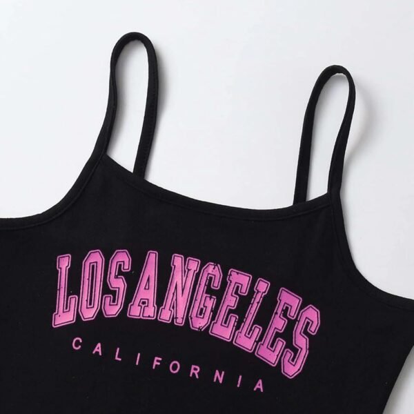 Ensemble de Sport pour Fille - Vêtements Mode Enfant Filles Ensembles Pantalon et Haut été Enfants T-Shirt et Short Set décontracté Lettre imprimée Plaine Top Bottoms Cadeau Fille 7-16 Ans – Image 4