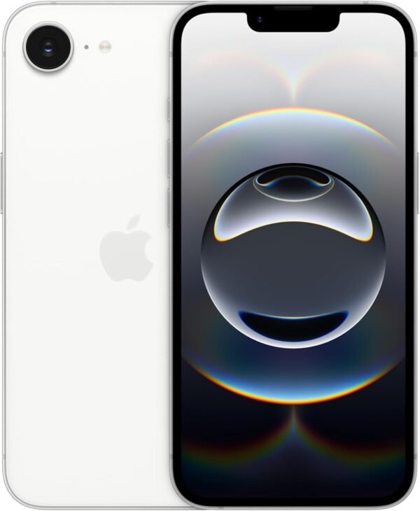 Apple iPhone 16e 128 Go : Conçu pour Apple Intelligence, Puce A18, Autonomie de Taille, Caméra Fusion 48 Mpx, Écran Super Retina XDR de 6,1 Pouces; Blanc