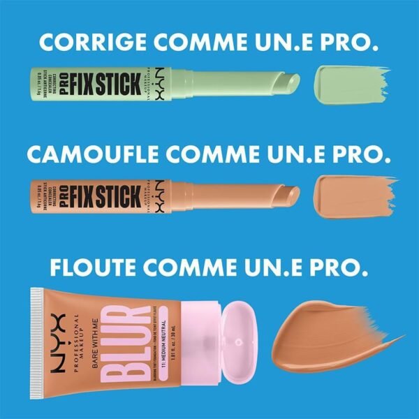 NYX Professional Makeup Correcteur Anti-Cernes en Stick, Couvre les Imperfections, Tâches Sombres et Décoloration, Tenue 12H, Vegan, Pro Fix Stick, Teinte : Yellow – Image 5