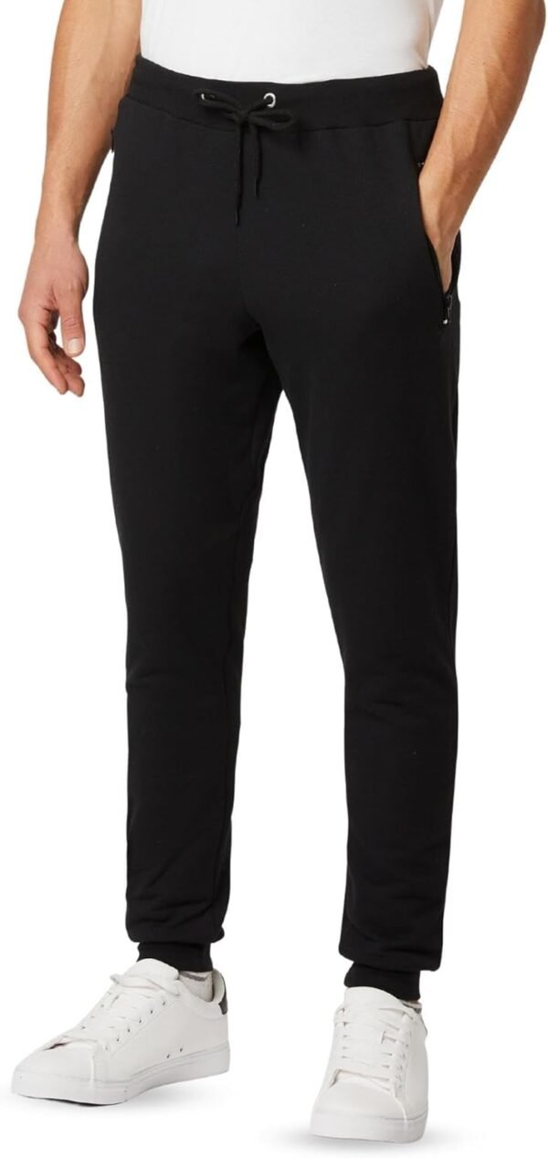 FM London Slim - Pantalon de Jogging Coupe ajustée pour Hommes à Poches zippées