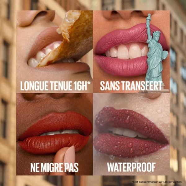 Maybelline New York - Coffret Exclusif de 6 Rouges à Lèvres Liquides Longue Tenue - Superstay Matte Ink - Teintes: Lover (15)/Seductress (65)/Artist (120)/Dancer (118)/Pioneer (20)/Voyager (50) – Image 6