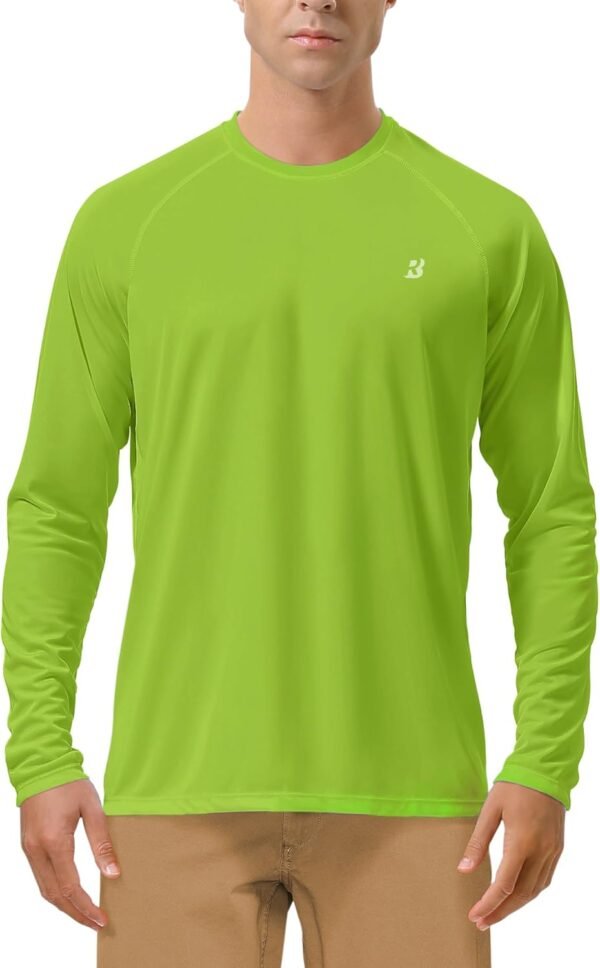 Roadbox Chemise de protection solaire UV UPF 50+ à manches longues pour homme, pour la pêche, la randonnée, la natation, la course à pied