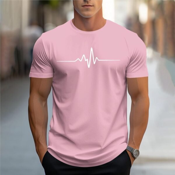 Tee Shirt Homme Sport Tshirt à Manches Courtes T-Shirts Ete Imprimé Teeshirt Col Rond Haut D'Été Streetwear Grande Taille Fin Cut Top Coton Délavé Habit Casaul Vêtements – Image 2