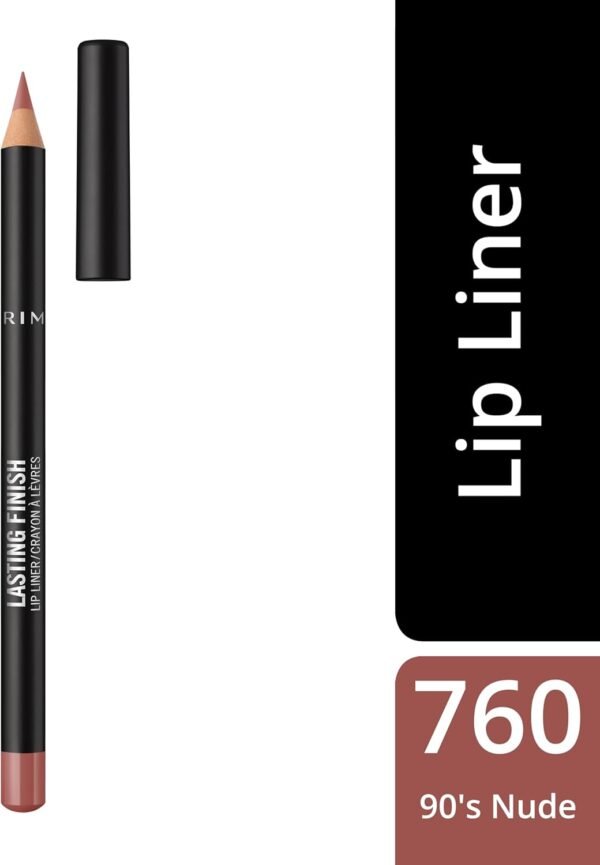 Rimmel Lasting Matte Lip Liner 760 90's Nude, crayons à lèvres, rouge à lèvres mat, crayon contour lèvres – Image 3
