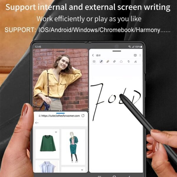 Stylet pour Z Fold 4, Samsung S Ultra Pen, compatible avec Z Fold 3/S23 Ultra, crayon bloc-notes, sans Bluetooth (taille 2 : 123,5 mm x 5,2 mm, poids : 10,5 g) – Image 4