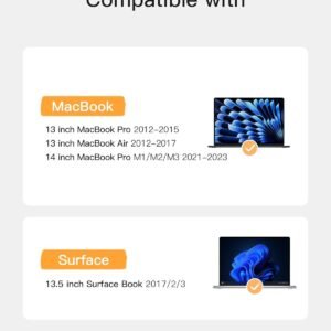 Alternative view of Inateck Housse 13-13,6 Pouces Ordinateur Portable Compatible avec 13 MacBook Air/Pro M3/M2/M1 2024-2012, 14 MacBook Pro M3/M2/M1 Pro/Max 2023-2021, 12.3 Surface Pro 11/10/9 /X/8/7/6/5/4/3, Rouge