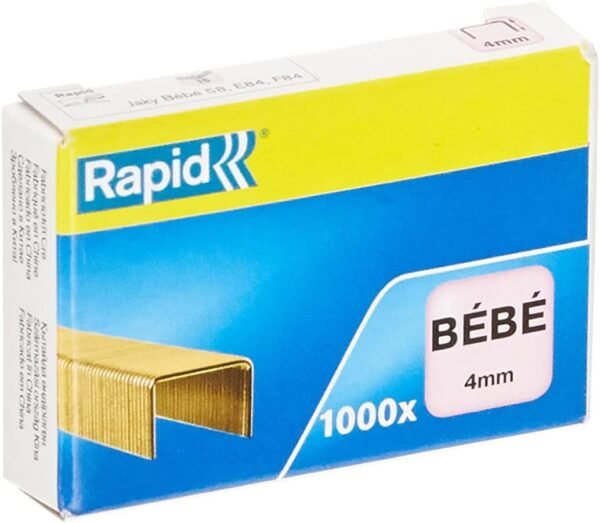 Rapid - Boîte de 1000 agrafes bébé, boîte rose cuivré