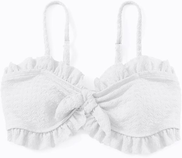Maillot de Bain 3 pièces pour Fille avec Jupe torsadée sur Le Devant, Haut de Bikini, Slip de Bain de Couleur Unie et Jupe Cache-Maillot de Bain pour la Plage et la Piscine, Bikinis pour 5 à 14 Ans – Image 8