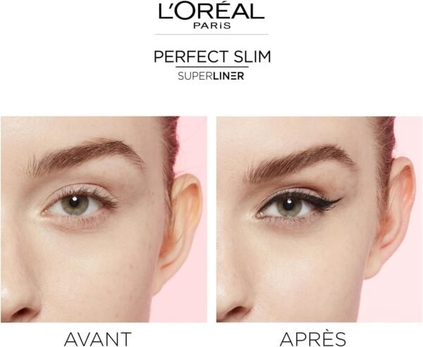 L’Oréal Paris - Eyeliner Waterproof Haute Précision - Tracé Ultra-Fin - Couleur Intense Longue Tenue - Super Liner Perfect Slim - Couleur : Noir Intense – Image 5