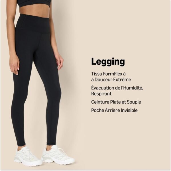 Amazon Essentials Legging Long d’Entraînement et de Yoga Active FormFlex Ultra Doux, Taille Haute, Entrejambe de 70 cm Femme – Image 2