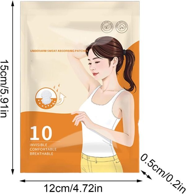 Garde de Sueur sous Les Bras - Barrières d'humidité des bâtons Doux, Fines plaques de contrôle des odeurs Invisibles, Bandes Douces adaptées à la Peau | Essentiels d'hygiène personnelle pour Le – Image 7