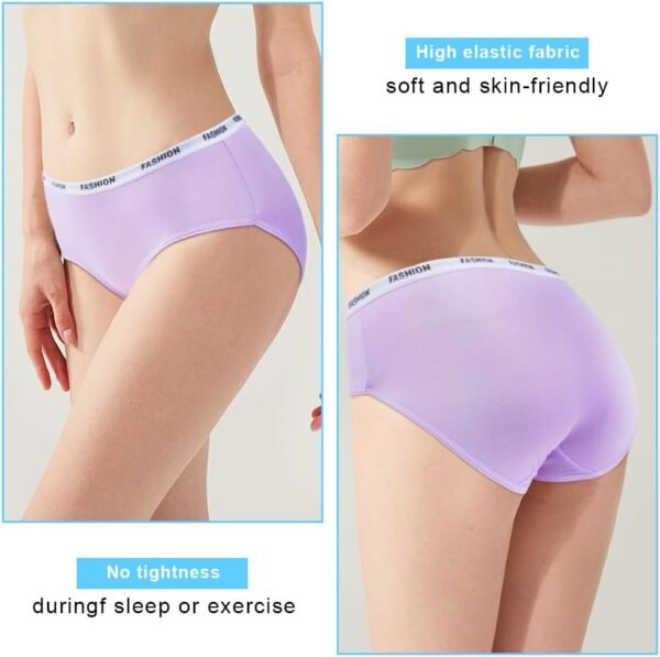 flintronic Lot de 8 Culotte pour Adolescente Fille, Filles Adolescentes sous-vêtements Doux, Culotte sous-vêtements Coton Slip Uni Fille, Confortables Respirantes, Ado 8 à 16 Ans – Image 3