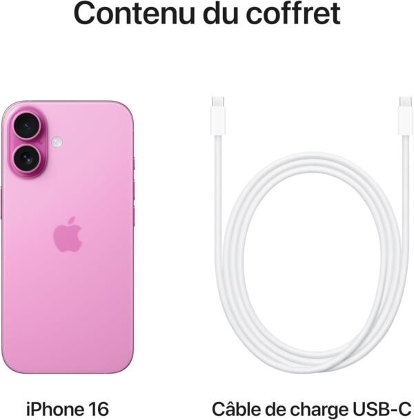 Apple iPhone 16 (128 Go) - Rose – Image 6